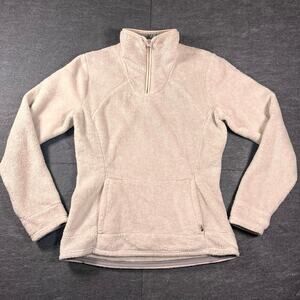 The North Face Womens Osito 1/4 Zip Pullover in Vintage White Small Gorpcore EUC